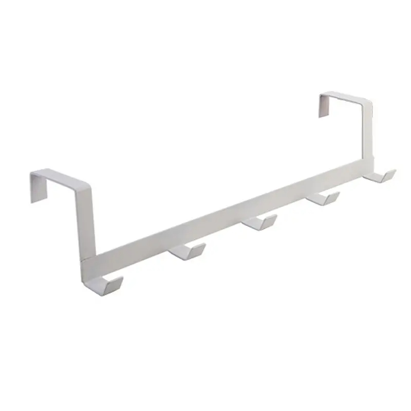Ganchos sobre la puerta, 5 ganchos, organizador de baño para el hogar, estante para ropa, abrigo, sombrero, colgador de toallas, accesorios de baño y cocina
