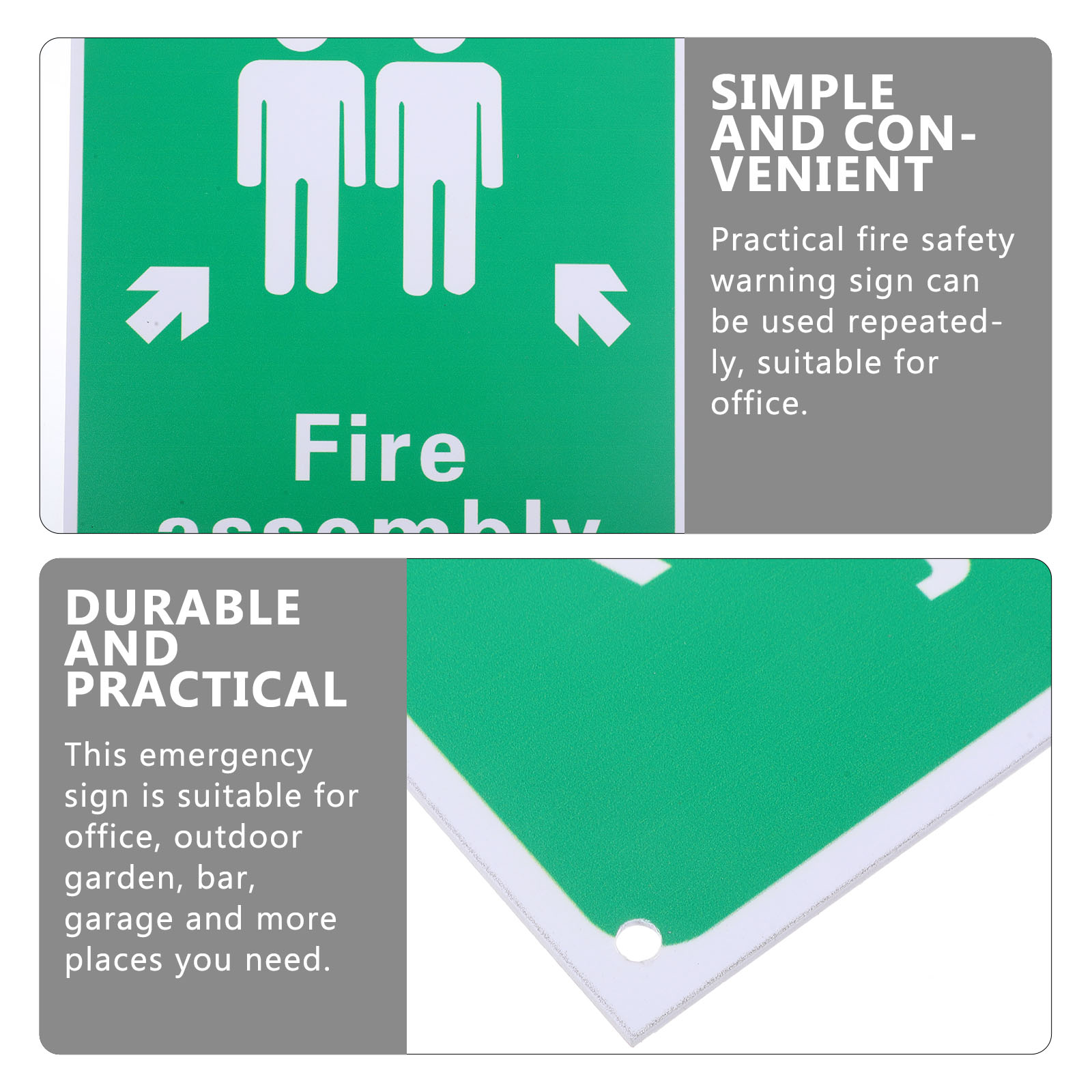 Emblems Fire Rally Point Sign Safety The Metal Operational Emergency Assembly for Outdoor