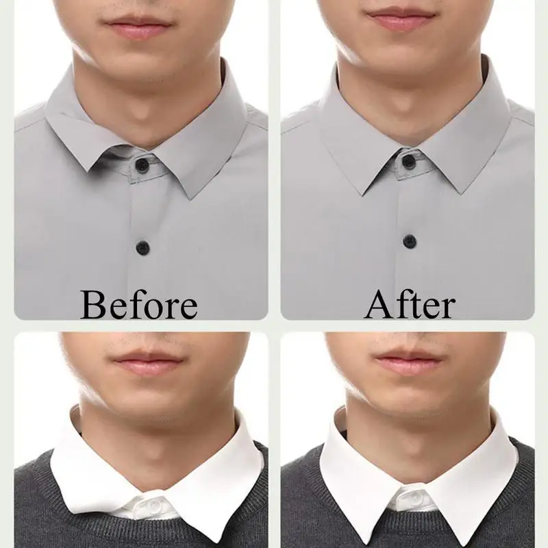 10PCS/ 20PCSเสื้อคอคงแฟชั่นไม่มีCurlหนาPVCสนับสนุนระบบสําหรับผู้ชายผู้หญิงเสื้อสายรัดไหล่