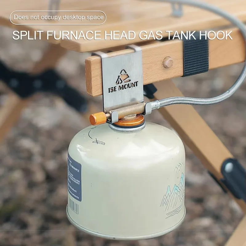 Gancho colgante para tanque de Gas al aire libre, mesa de Camping, gancho de acero inoxidable, dispositivo portátil para tanque de Gas colgante antilateral grueso