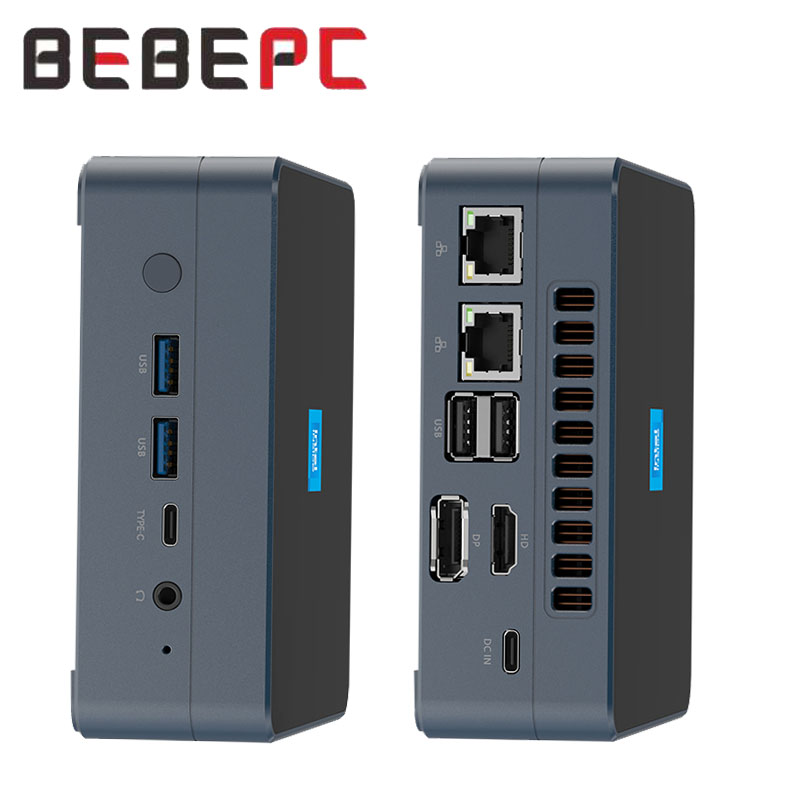 Bebepc gaming mini pc n200 ddr5 m.2 nvme wifi6 bluetooth 5,2 dual lan 4usb unterstützung windows10/11 linux büro computer