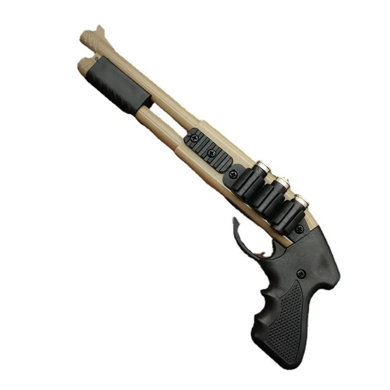 มินิโลหะผสมยาง Band RIFLE Sprayer ปืนของเล่น 8 Bursts ยาง Miniature ปืนพกชุดเครื่องประดับปืนของเล่นสําหรับชายคริสต์มาสของขวัญ