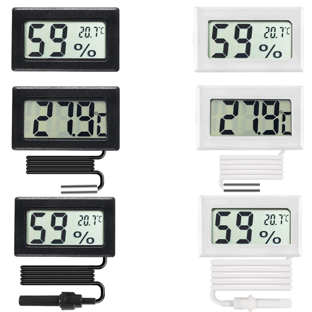 Mini Màn Hình LCD Kỹ Thuật Số Trong Nhà Tiện Lợi Cảm Biến Nhiệt Độ Đồng Hồ Đo Độ Ẩm Nhiệt Kế Ẩm Kế Đo