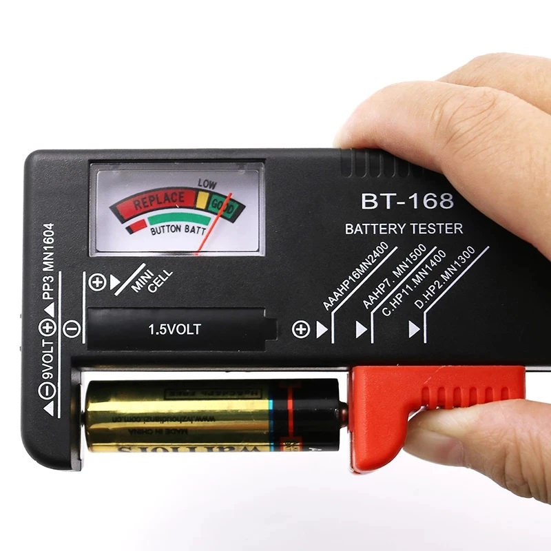 Kỹ Thuật Số Dung Lượng Pin Bút Thử Pin Màu Sắc Mã Đồng Hồ Chỉ Ra Volt Máy Kiểm Tra Thử BT168 Điện