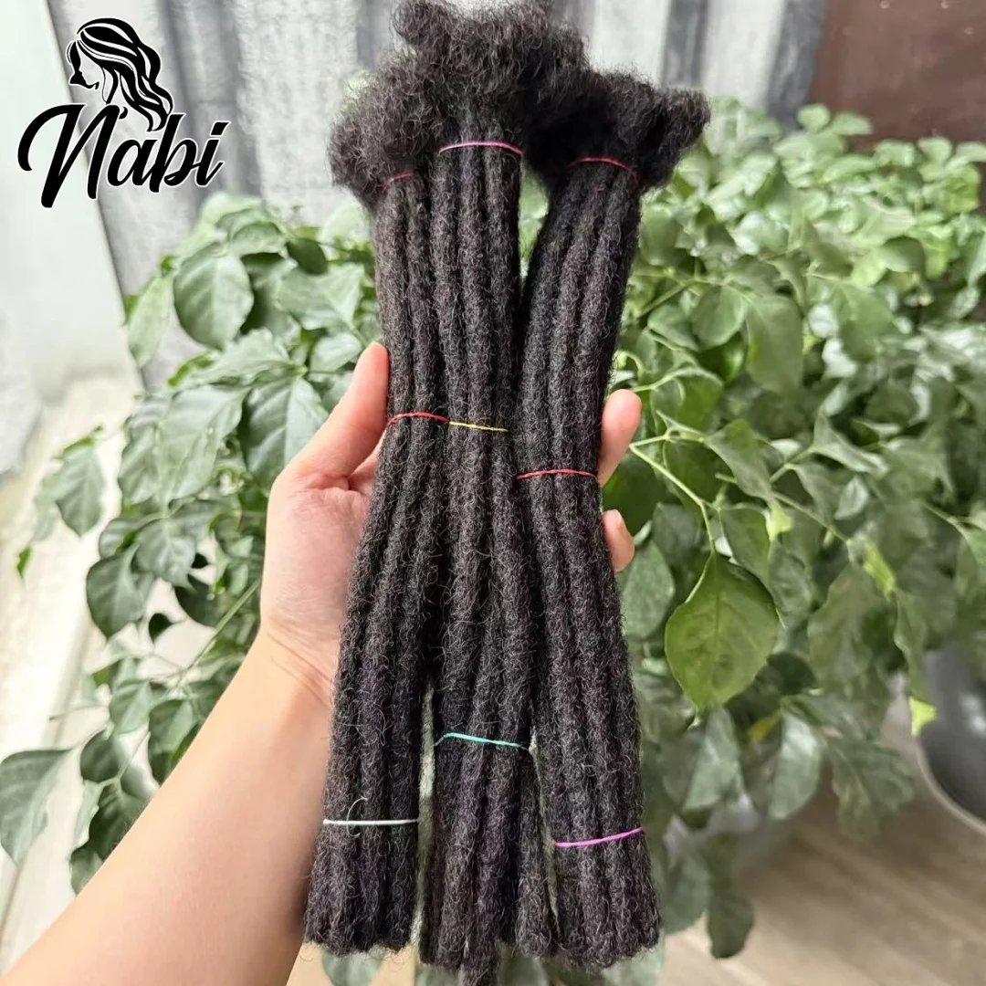 Nabi Loc Extension Echthaar 6–20 Zoll 80 Stränge Vollkopf handgefertigt 100 % Echthaar Dreadlock Extensions für Männer Frauen