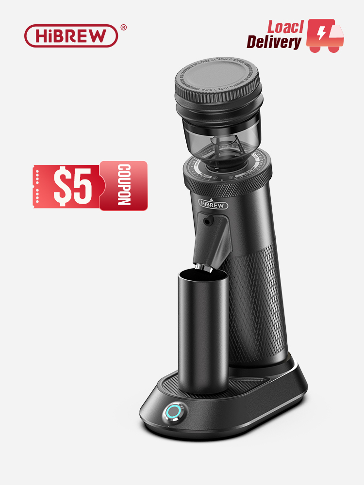 HiBREW G5 48mm Conical Burr Electric Coffee Grinder Compact Portable Coffee Bean Mill Kitchen for Espresso Turkish Coffee