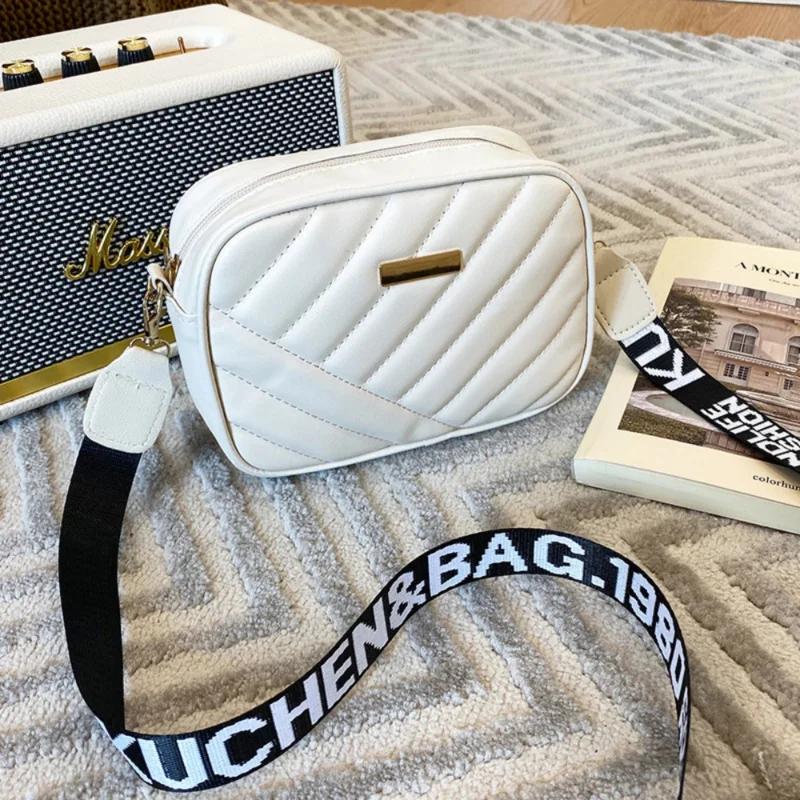 Borsa a tracolla casual per fotocamera con tracolla in PU da donna di alta qualità, borsa a tracolla per cellulare