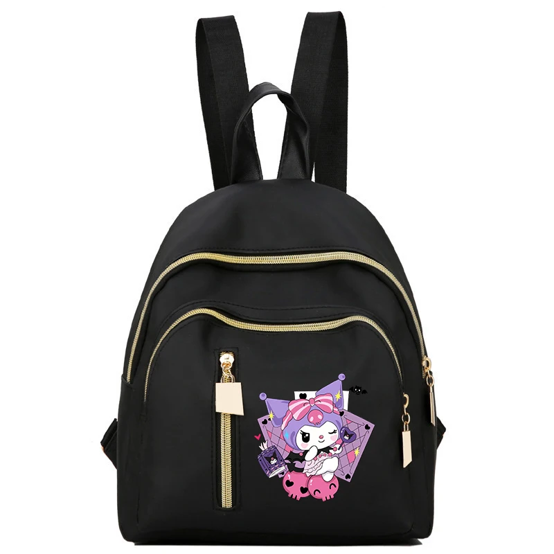 Zaino piccolo in nylon Hello Kitty – Borsa a tracolla casual multitasche da donna con cinghie regolabili, per viaggi e uso quotidiano