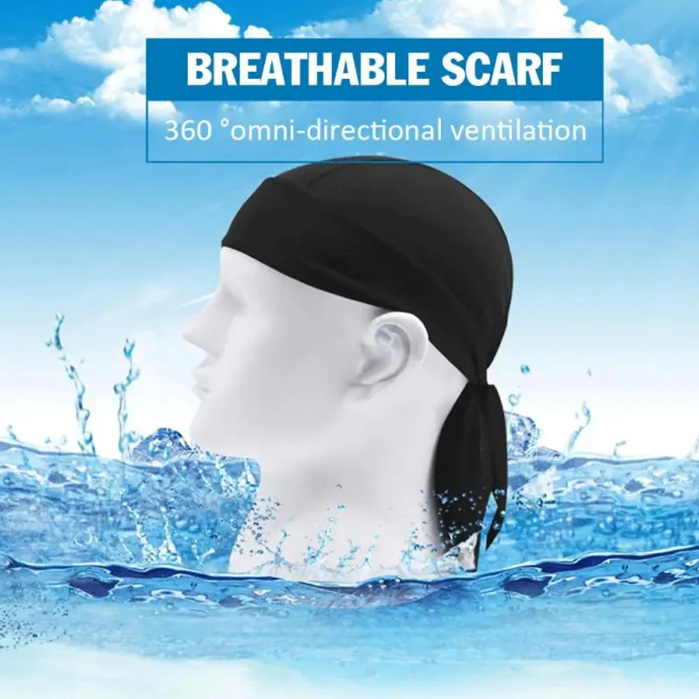 จักรยานหมวกโจรสลัด Sweat-Wicking หมวก UV Protection Face Mask Quick-DRY ขี่จักรยาน Headscarf คอ Gaiter สําหรับกีฬากลางแจ้งขี่จักรยาน