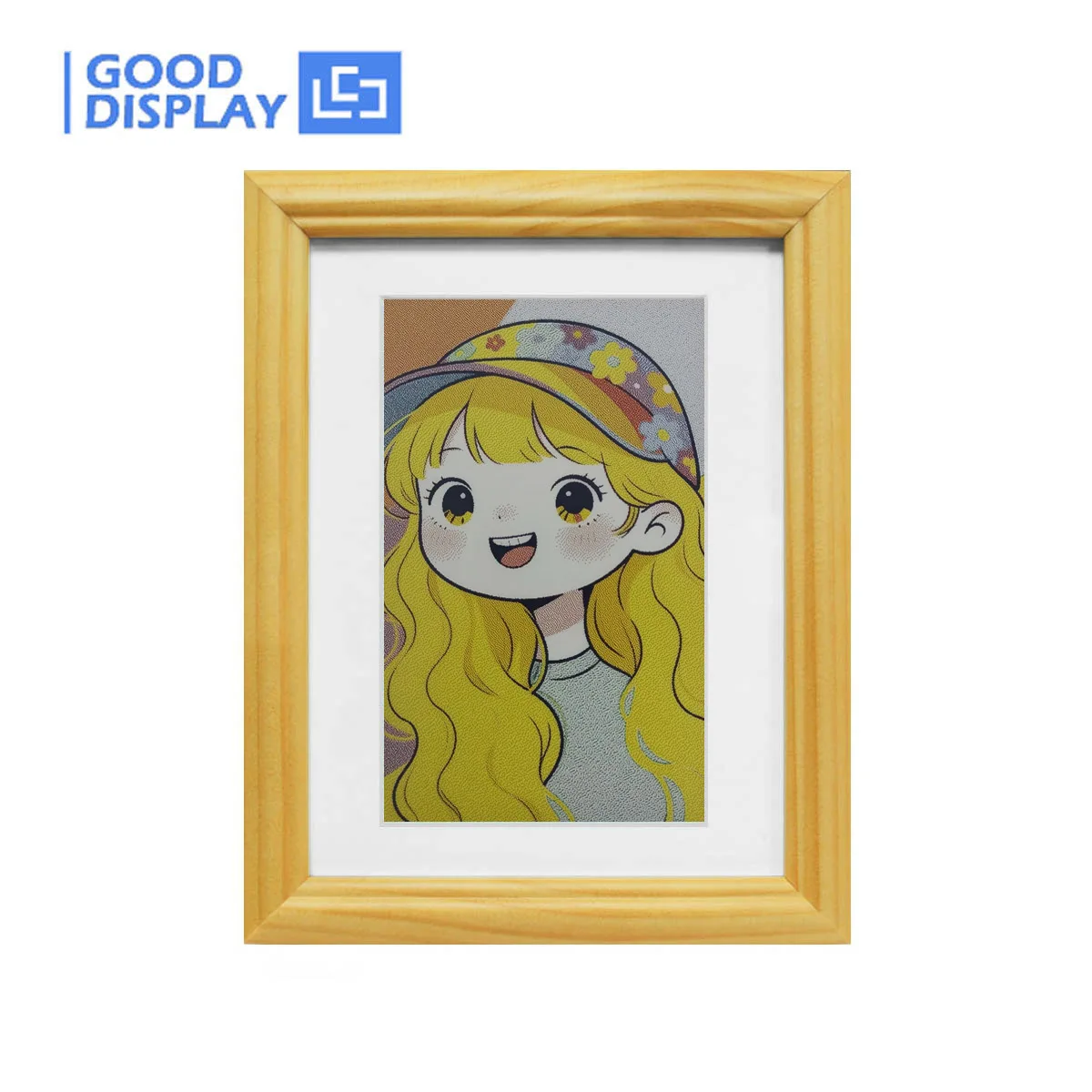 GooDisplay E6 Moldura de Papel Eletrônico Colorido de 8 polegadas Design em Madeira Sólida Ultra-Longa Duração de Bateria 800x480, GDP073EW1