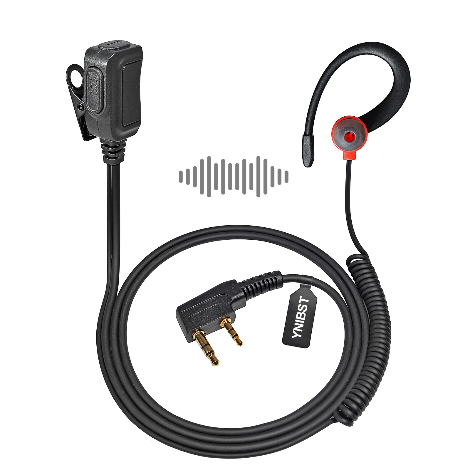 Dwukierunkowe radio 2-pinowe K Head Miękki zaczep na ucho Zestaw słuchawkowy Walkie Talkie z mikrofonem PTT do BaoFeng UV-5R BF-888s Kenwood Retevis
