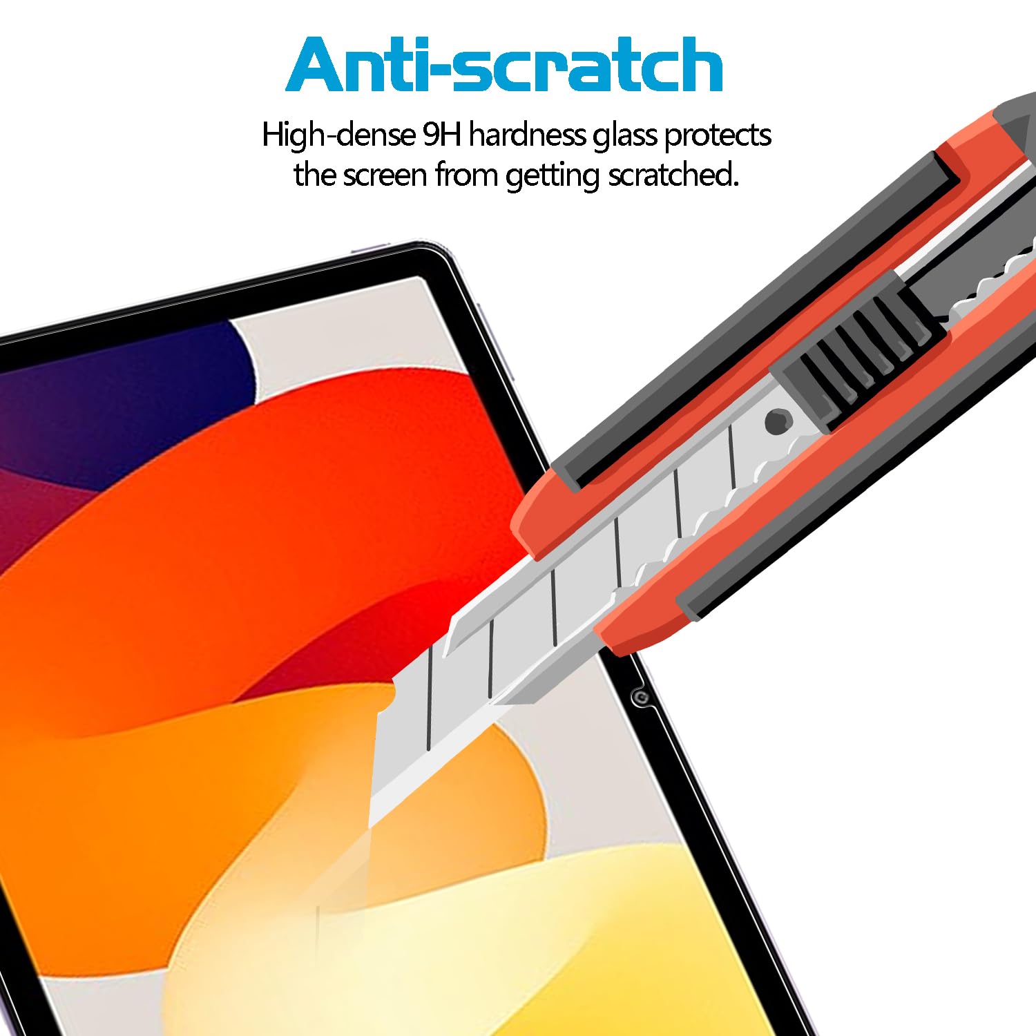 Screen Protector for Xiaomi Redmi Pad SE (11 inch) 2023 Tempered Glass Film and Camera Lens Protector 9H hardness Anti Scratch