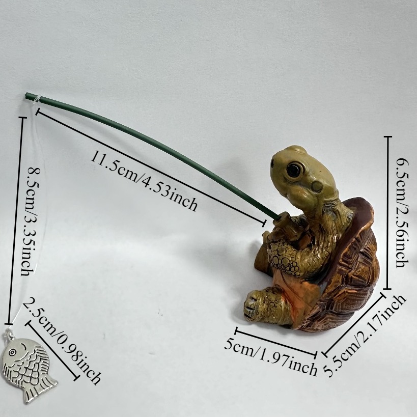 Kreative Seil Angeln Schildkröte Statue Nette Simulation Schildkröte Harz Figur Tier Skulptur Ornament Outdoor Home Garten Dekor