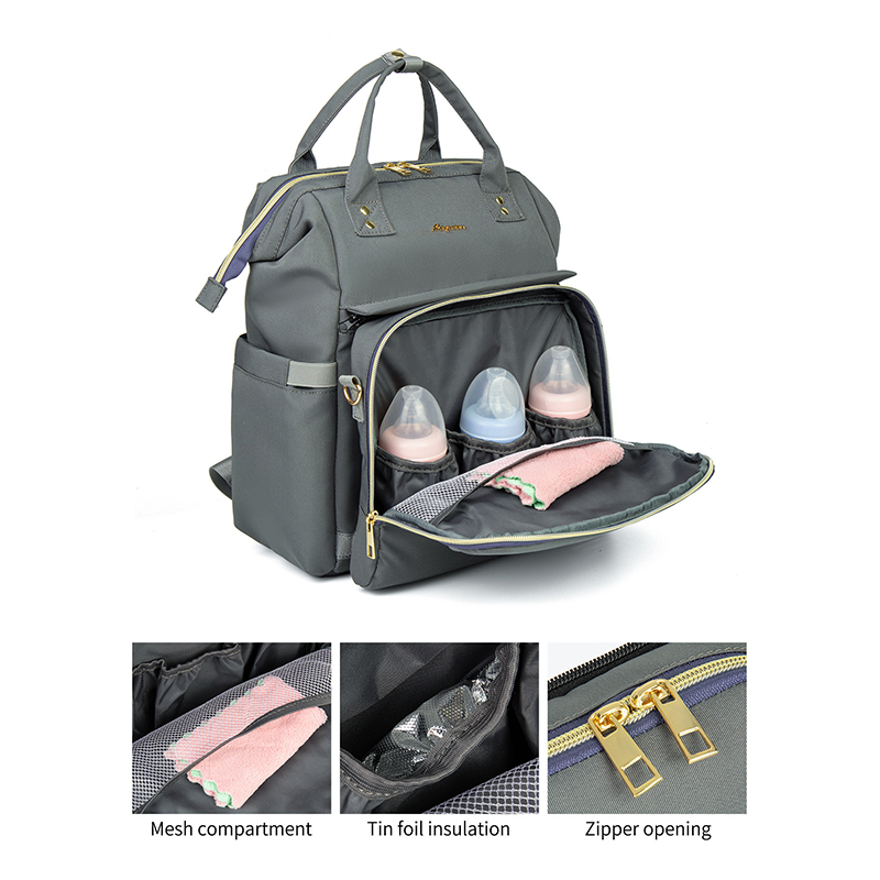 LEQUEEN 2 In 1 Folding Mommy Bag Large Capacity Mother Backpack Diaper Stroller Bags For Babies Diaper Bag Organizer Handbag