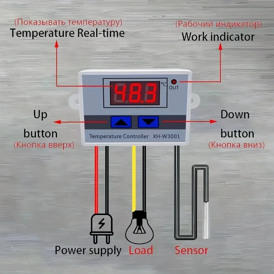 W3001 Digitale Controle Temperatuur Microcomputer Thermostaat Thermometer Nieuwe Thermoregulator 12/24/220V