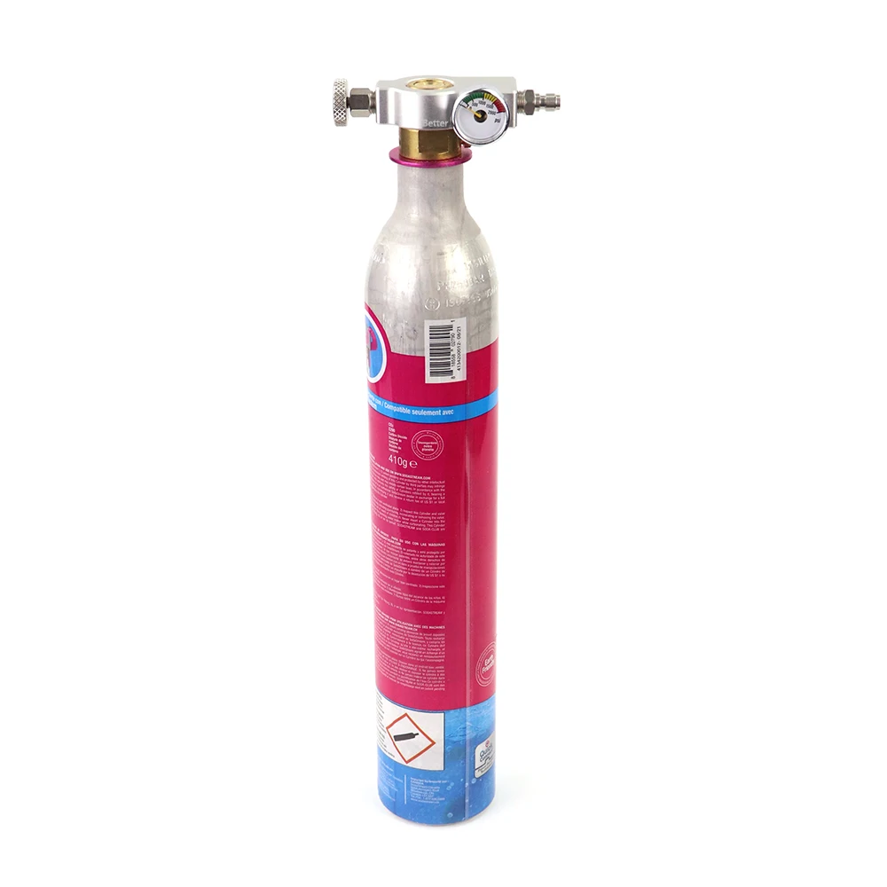 Adaptador de recarga de co2 de soda para cilindro de co2 rosa SodaStream compatível com tanque de arte DUO Terra