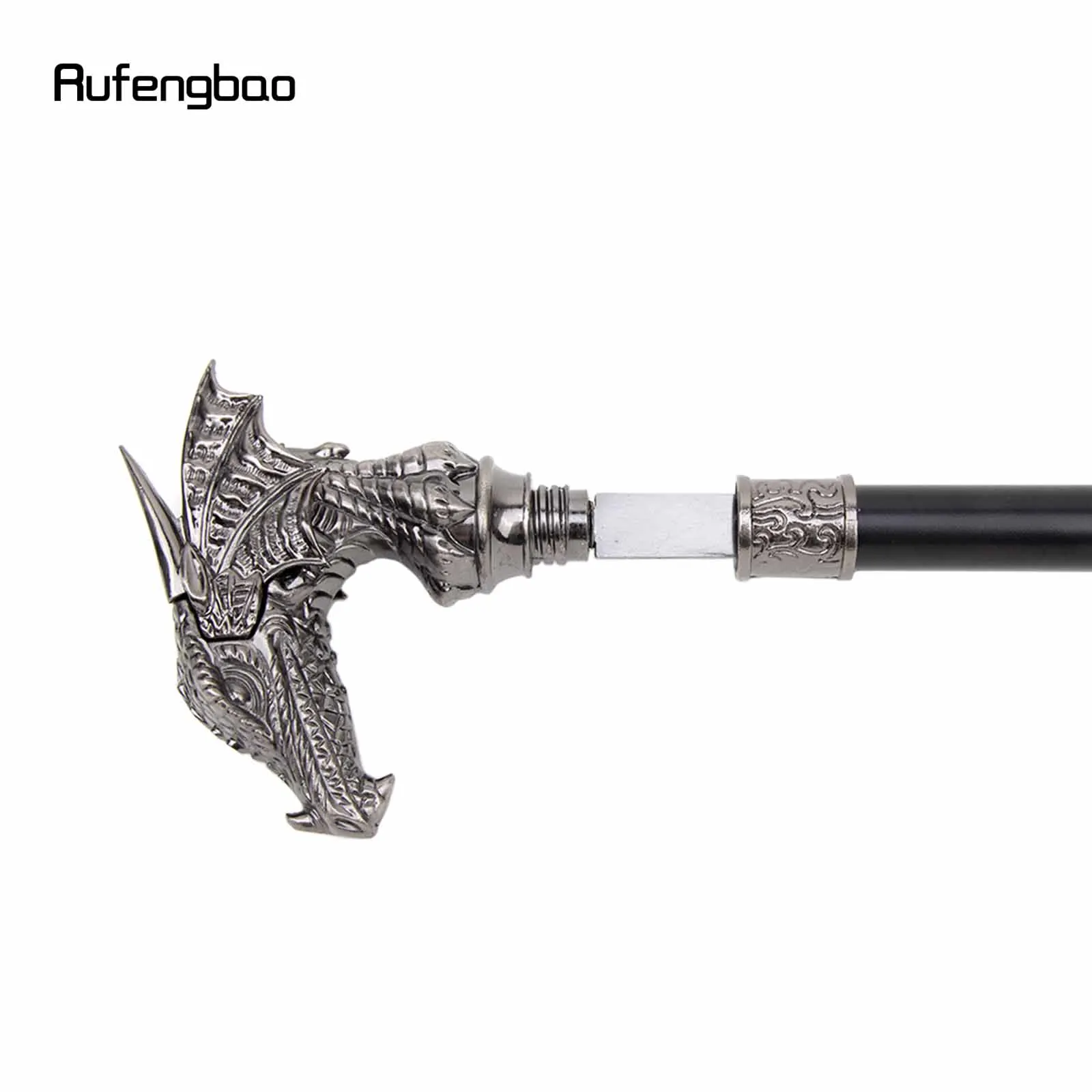Bengala de cabeça de dragão com placa escondida, autodefesa, moda, bastão, cosplay, bastão de crosier, 93cm