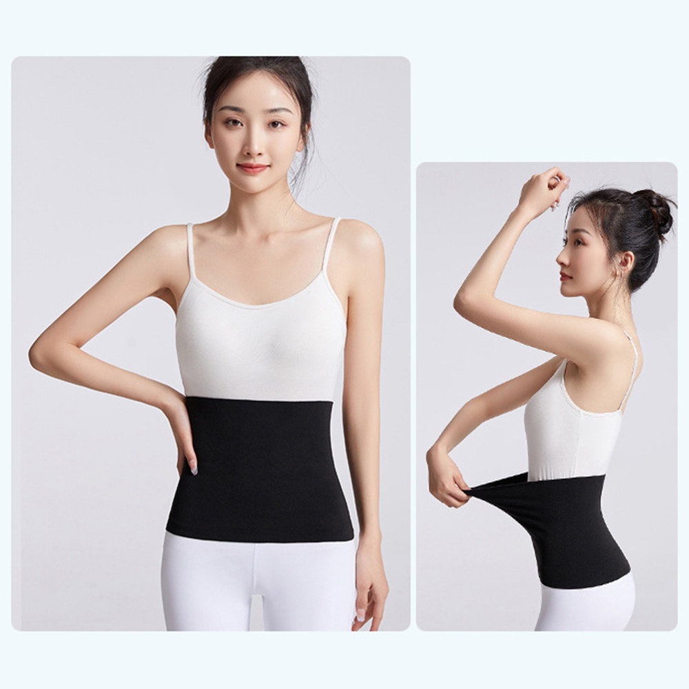 Unisex Elastic Fleece Waist Warmer Winter Thermal Inner Wear Lower Back Pressure Support Cotton Solid Color Belt Free Shipping