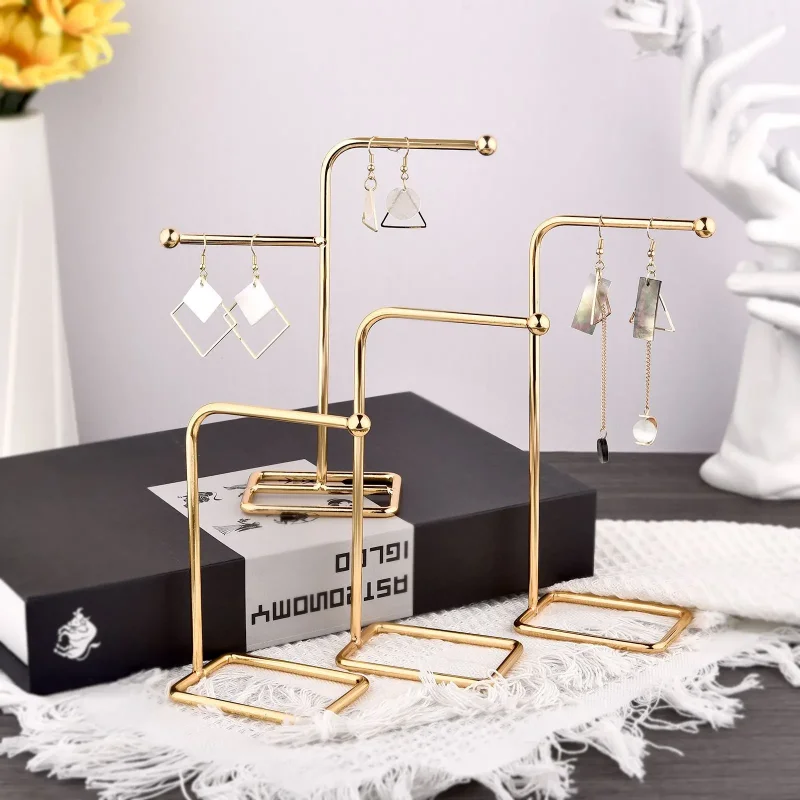 Metal Brinco Display Stand para Colar e Bolsa, Múltiplas Formas Jóias Titular, Chaveiro