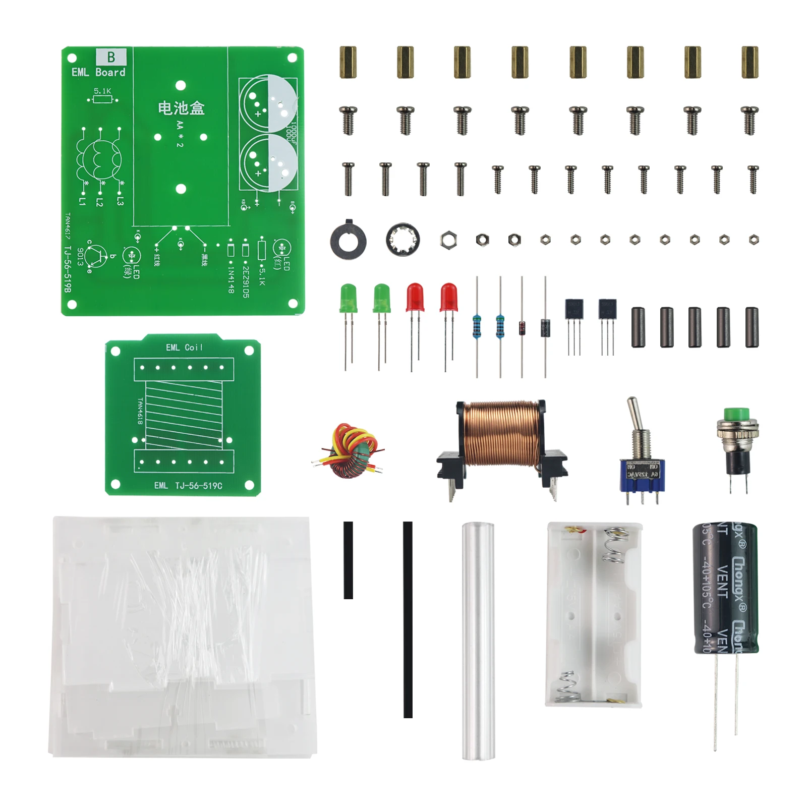 DIY Electronic Kit Soldering Electromagnetic Gun Fabrication Booster Module Circuit Electronic Components
