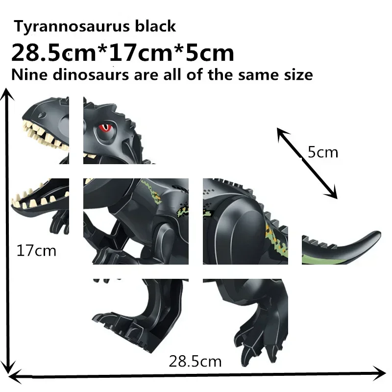 Obtenga sus grandes bloques de construcción de dinosaurios - Juguete Moc - Regalos para Navidad/Halloween/Jorno de Acción de Gracias