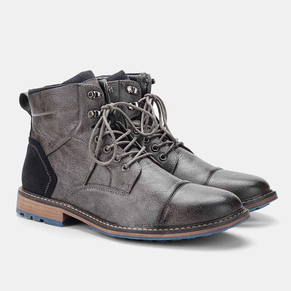 รองเท้าบูทหุ้มข้อไซส์ 7-13 For Men รองเท้าบูทหนังผู้ชาย Brand Boot for men # AL605
