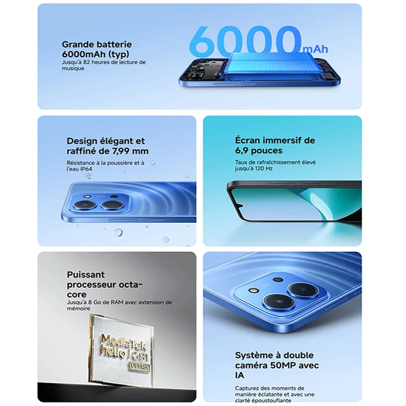 Xiaomi Redmi 15C versión Global Smartphone 50MP cámara principal 120Hz 6,9 "pantalla Dot Drop 33W carga MediaTek Helio G81-Ultra