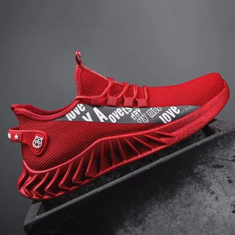 Zapatillas de deporte informales transpirables de malla para hombre, suela suave antideslizante, cómodas, para correr al aire libre, zapatos deportivos ligeros para estudiantes a la moda