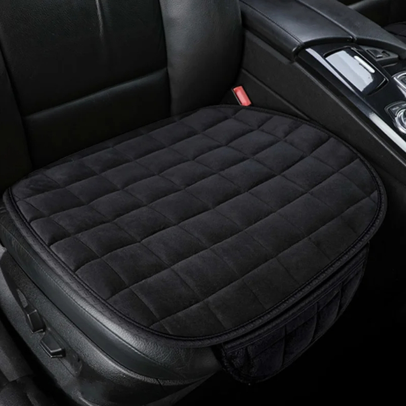 Almofada de assento quente de inverno para carro, antiderrapante, universal, assento da cadeira frontal, almofada respirável para veículo, protetor de assento de carro