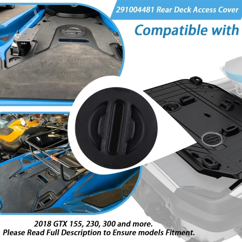 Capa de acesso para deck traseiro de pylon Sea Doo com fácil configuração, conjunto de tampas de acesso, peça de barco a motor à prova de poeira para Sea Doo