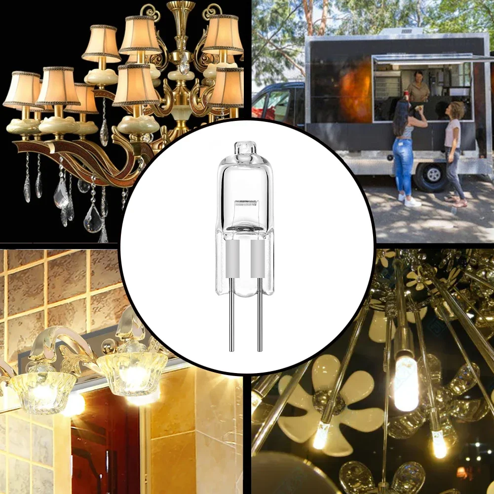 10pcs G4 Halogen Bulb 12V 20W G4 Halogen Bulbs Light Globe Lot JC Bi-Pin LED Lamp Warm White Replace LED Lamp Indoor Lighting