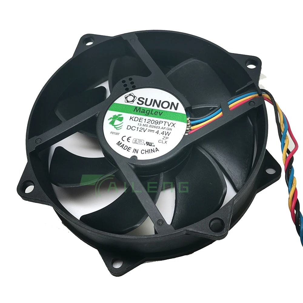 リニアモーターカー ラウンド CPU ケース冷却ファン KDE1209PTVX 4.4W 4 ピン DC 12V SUNON 用にテスト済み