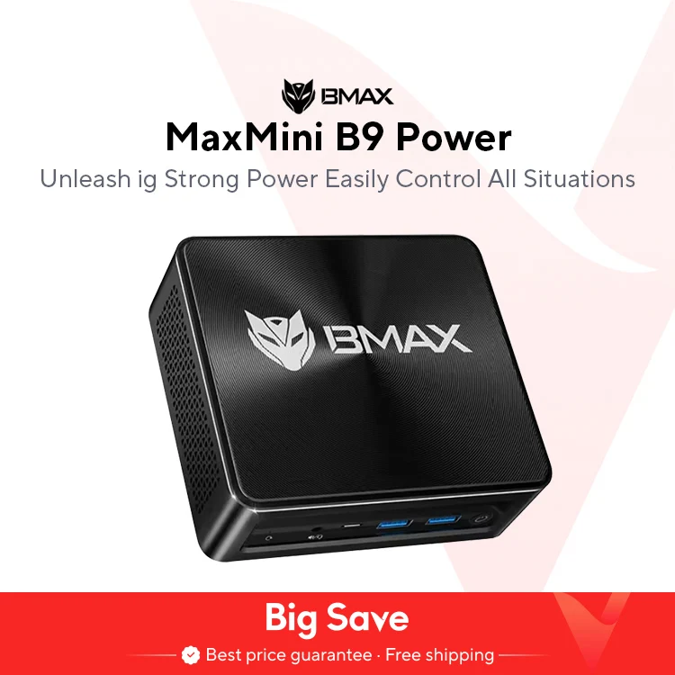 BMAX B9 Power Mini PC Intel Core i9-12900H Turbo Frequenza 5.0GHz 24GB DDR5 RAM 1TB NVMe SSD WiFi 6 Bluetooth 5.2