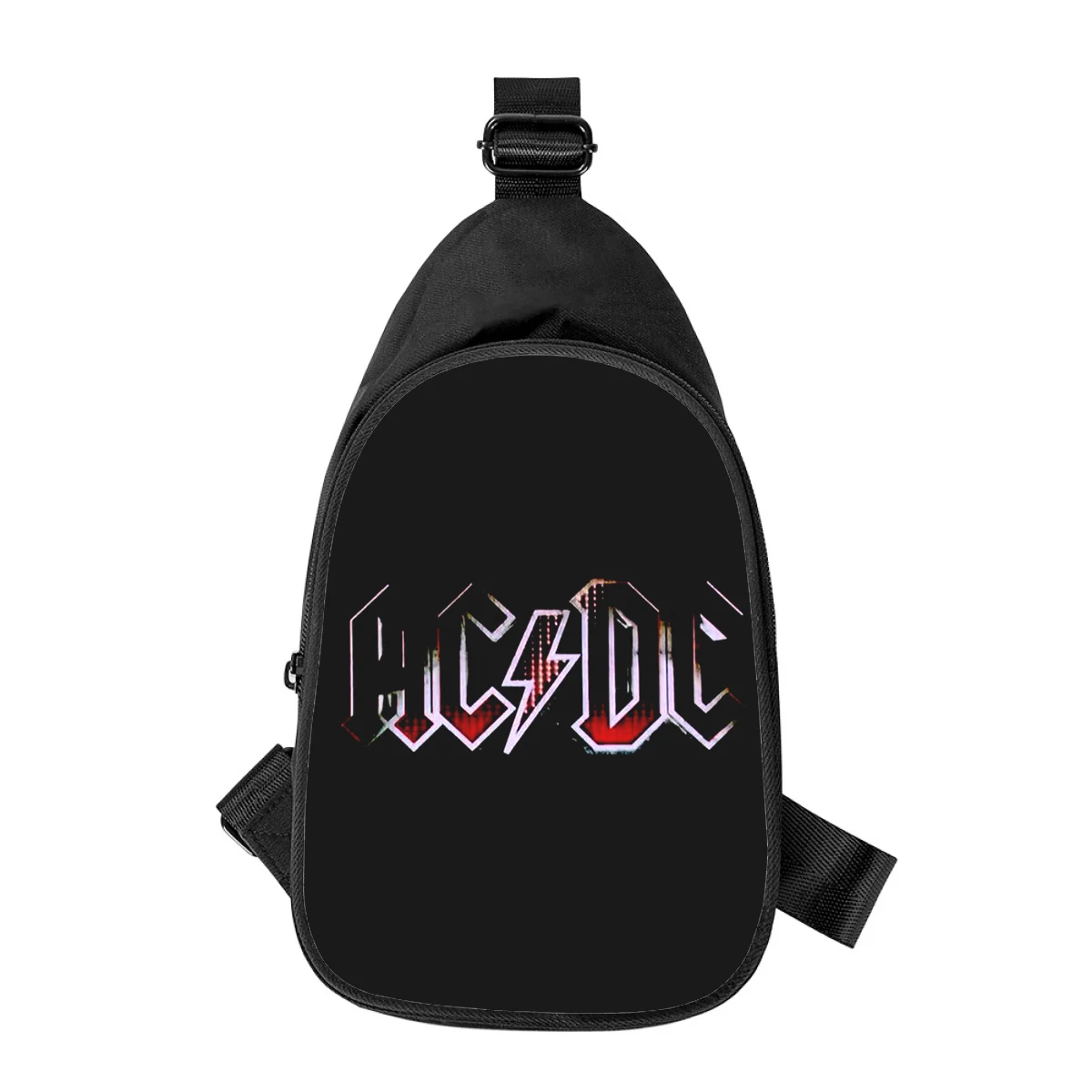 AC DC Band 3D-Druck neue Männer Kreuz Brusttasche diagonal Frauen Umhängetasche Ehemann Schule Hüft tasche männliche Brust packung