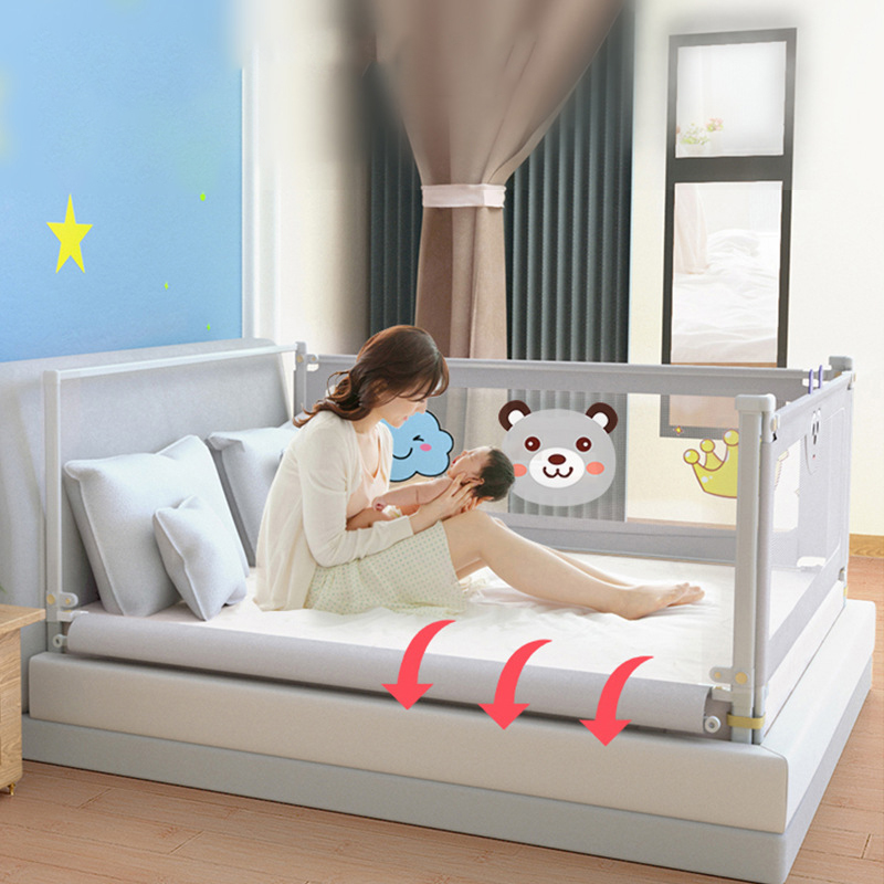 IMBABY-barandilla de cama elevable, protectores de cuna, pasamanos ajustables, seguridad para cama, parachoques de barrera de seguridad para bebé lavable para niños