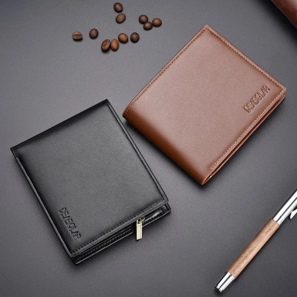 Clearance_Men's Wallet Business Casual Credit Card Holder Zipper Short Coin Wallet_Continuous updates