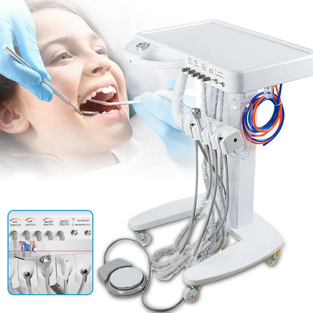 Einheit Tragbarer Rollwagen Dental Carrello mobile portatile con consegna automatica 4Loch