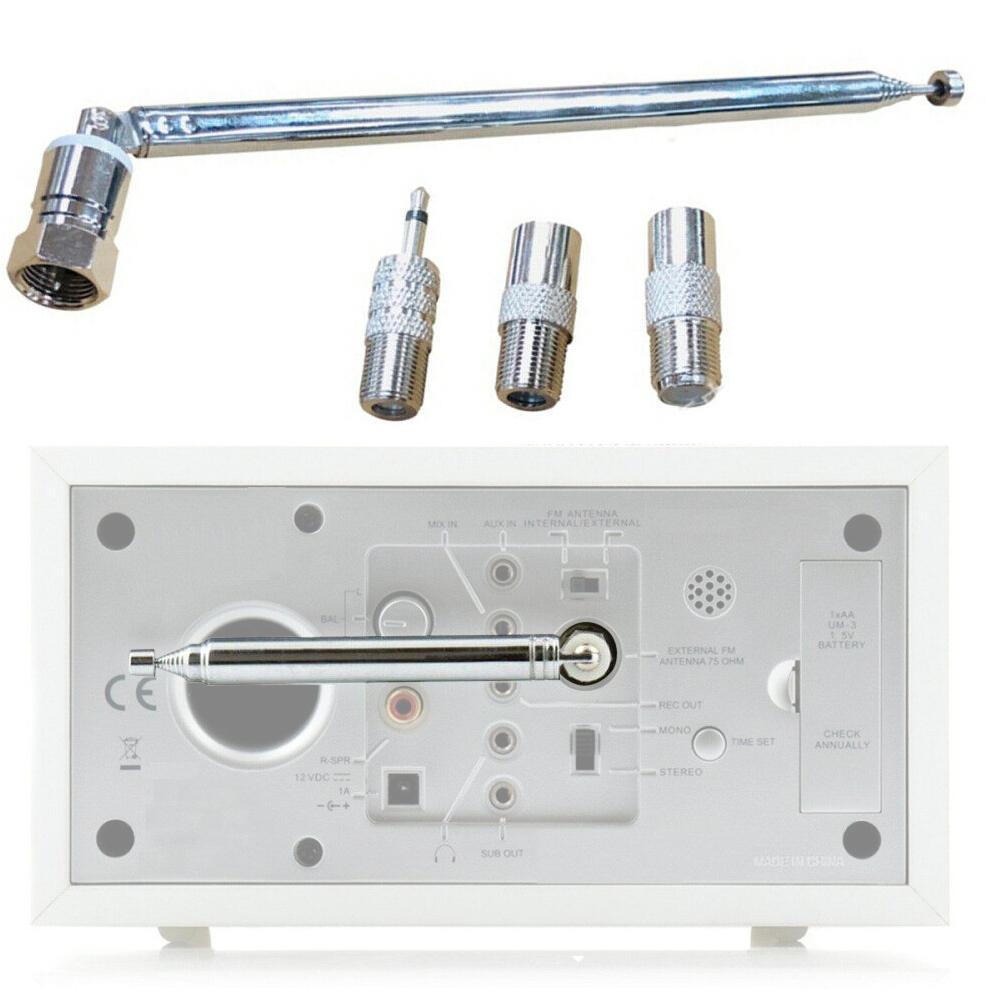 ラジオアンテナアダプター,3.5mm,オス受信機用伸縮式ネジfmコネクター