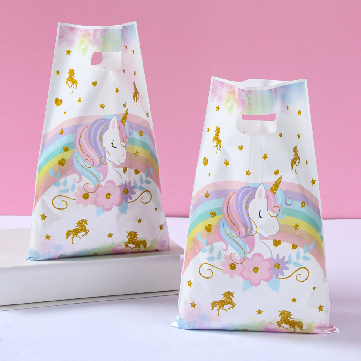 Unicorn Candy Hand Bags Unicorn Theme Birthday Party Decoration Kids Gift Packing Bag Baby Shower Girl Party Supplies Treat Bag