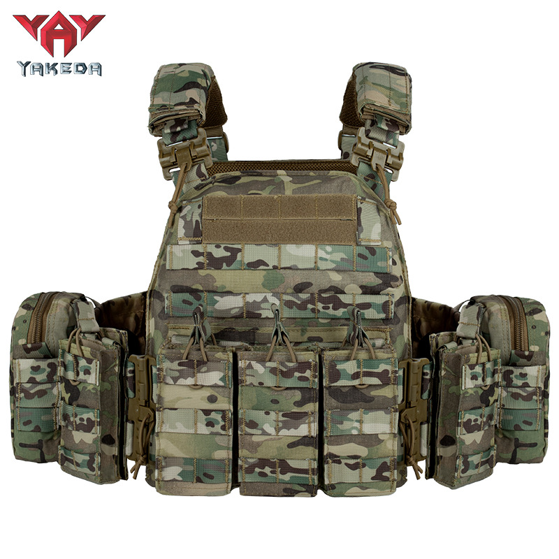 YAKEDA 6094 Tactical Vest Outdoor Hunting Plate Carrier，Quick Release Protective Adjustable Vest Airsoft Carrier