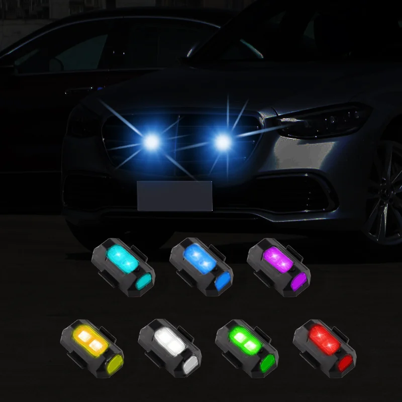 Universal LED Anti Collision Warning Light Motorcycle Turn Signal Indicator Mini Signal Light Drone with Strobe Light