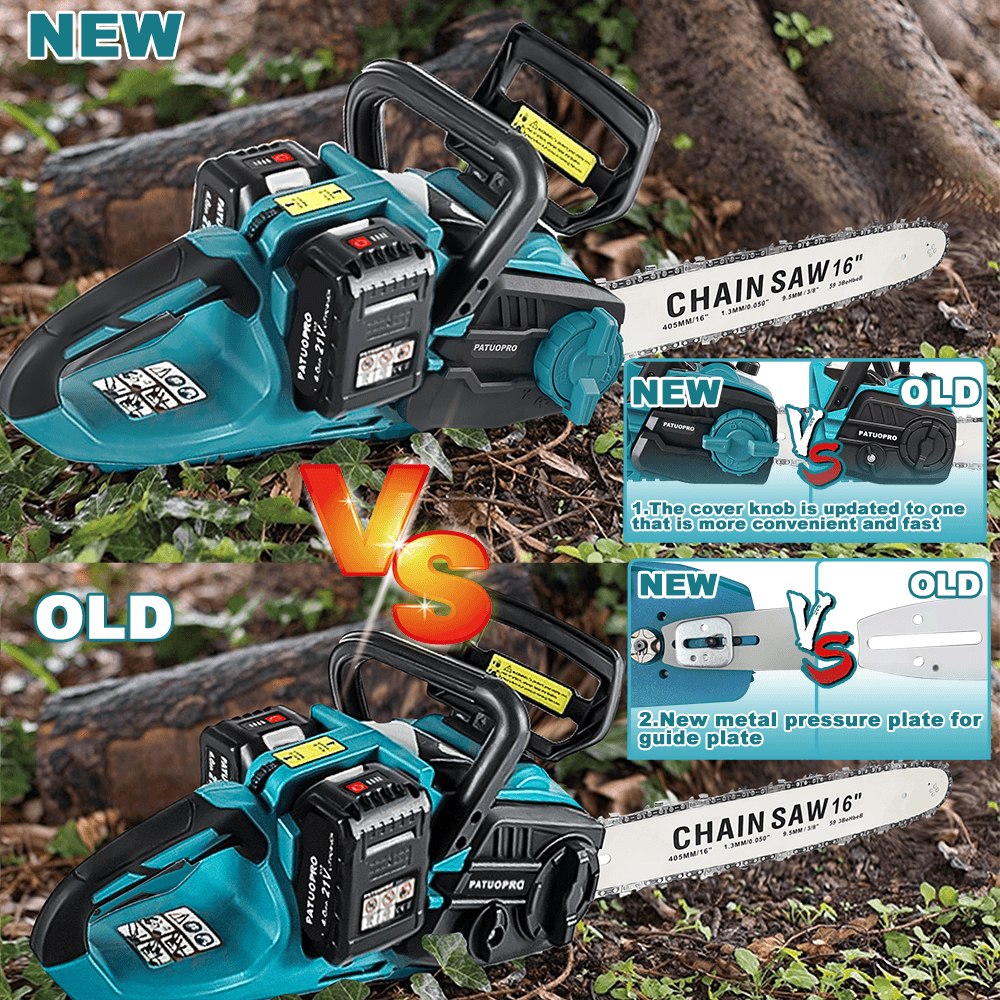 Motosierra eléctrica inalámbrica sin escobillas de 16 pulgadas, herramientas de carpintería recargables para ramas de huerto, cortador de mano para batería Makita
