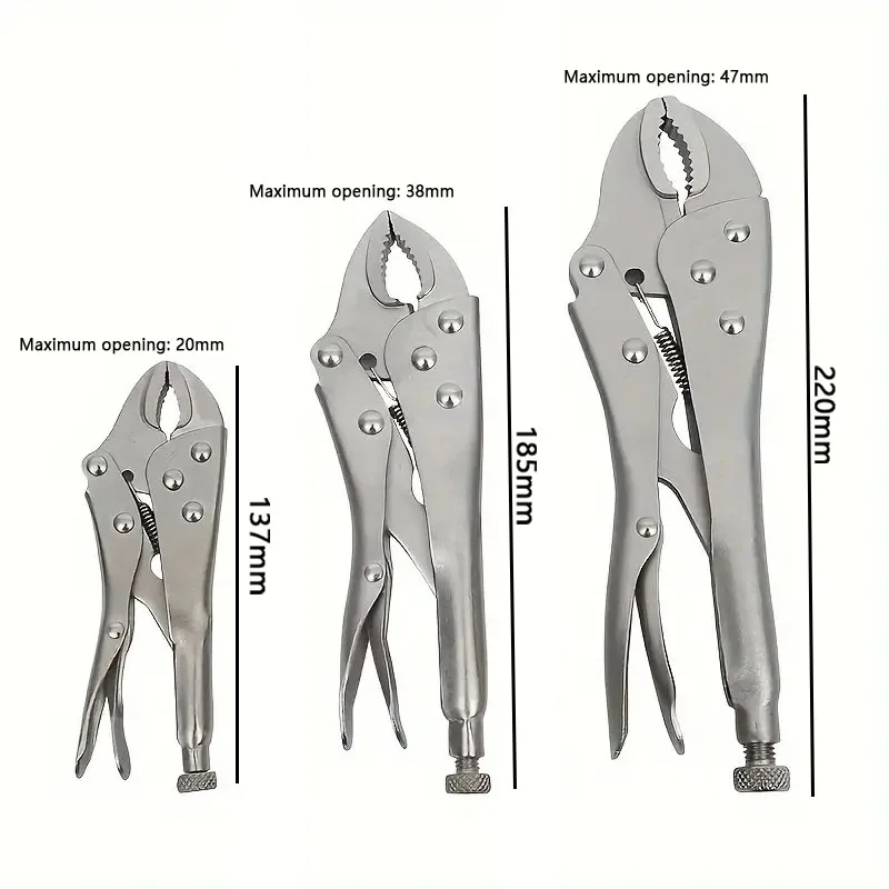 5/7/10 Inch Multi-Function Adjustable Locking Pliers Water Pipe Labor-Saving Gripping Pliers For Woodworking And Welding Repairs