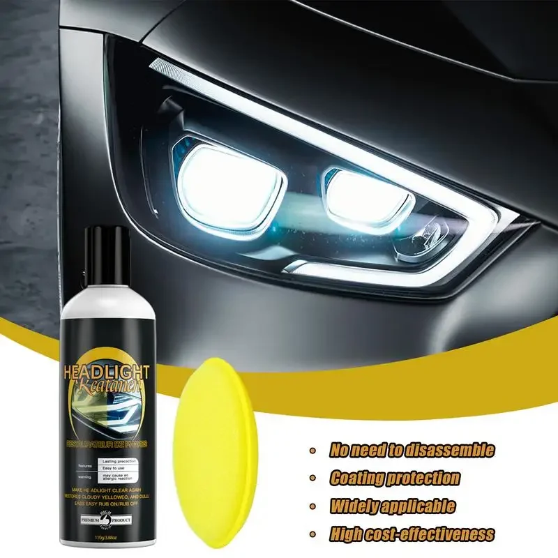 ไฟหน้ารถฟื้นฟูขัด Scratch Remover ซ่อมไฟหน้ารถขัดทําความสะอาดวางสีรถยนต์ Refurbish Agent