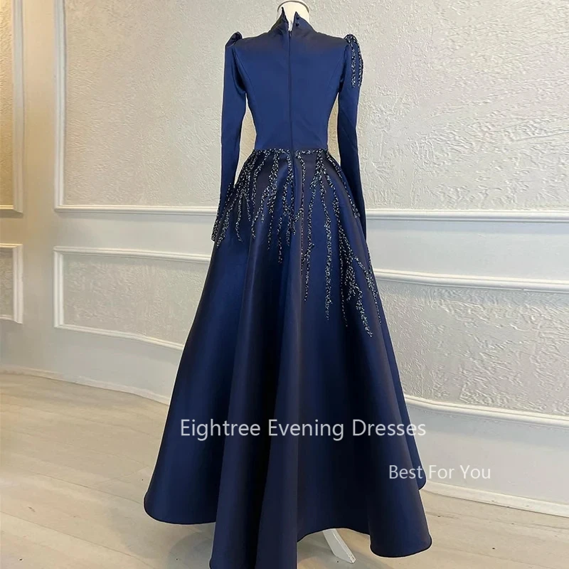 Eightree-女性用にカスタマイズされたイブニングドレス,ハイカラーのウエディングドレス,スパンコールのついたイスラム教徒のドレス,フォーマルなイブニングドレス,ドバイとアラビア語