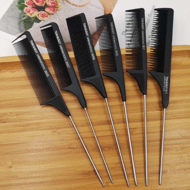 Pentes profissionais de cauda pontiaguda, pentes de corte de cabelo em aço inoxidável, cuidados com o cabelo, salão de beleza, barbeiro, acessórios de estilo