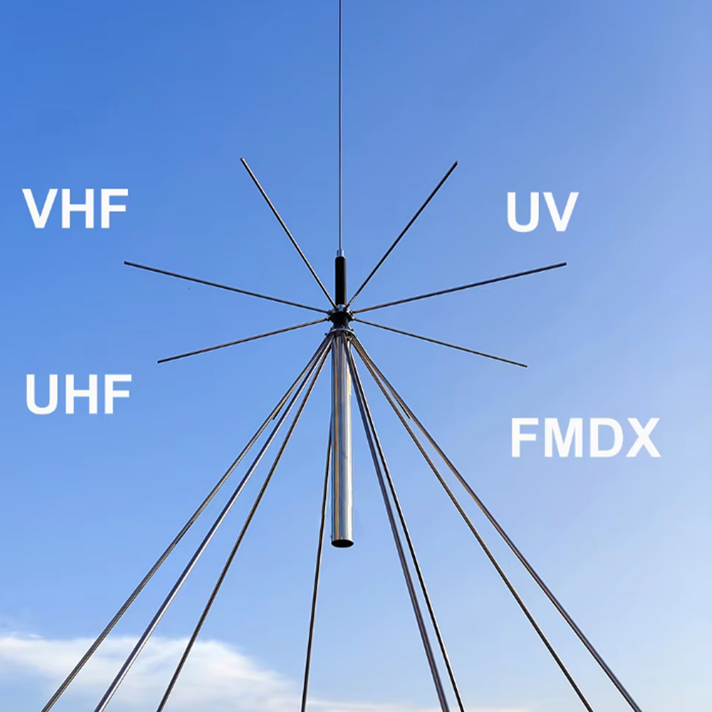 25 MHz-1300 MHz, Ultra-Breitband-Disco-Antenne, Multi-Frequenz-kompatibel, PL259-Anschluss