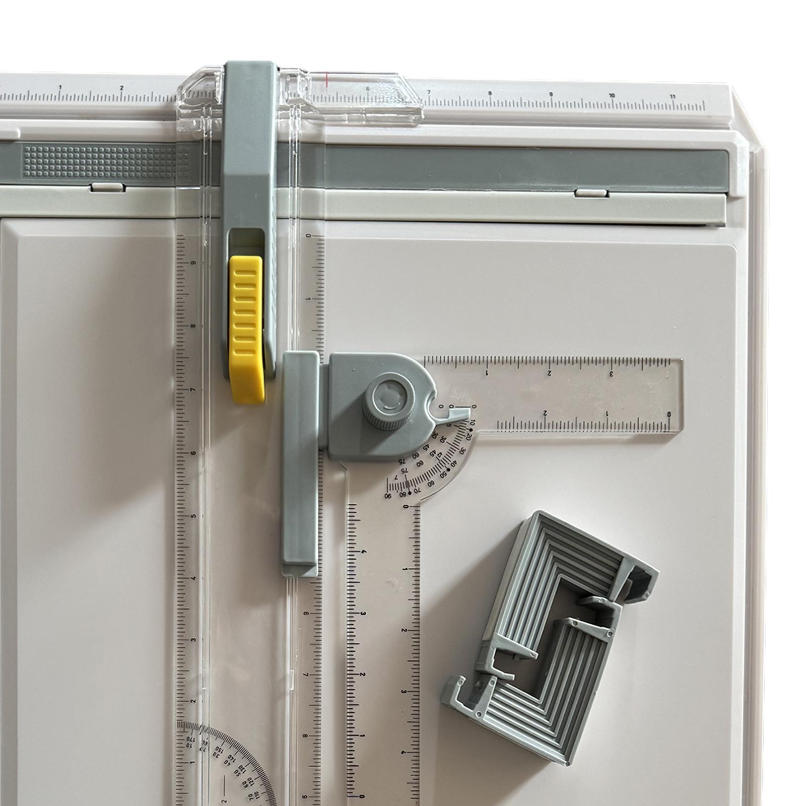 A3 Portable Drawing Board, Metric Drafting Table with Clear Rule Parallel Motion and Angle Adjustable Measuring System