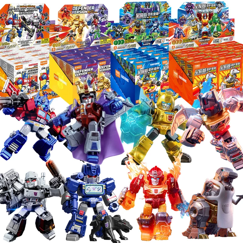 BLOKEES Transformadores originais Versão DEFENOER Série completa Galvatron Jetfire Soundwave Optimus Prime ESPECIAL ARMOR Blind Box Toy