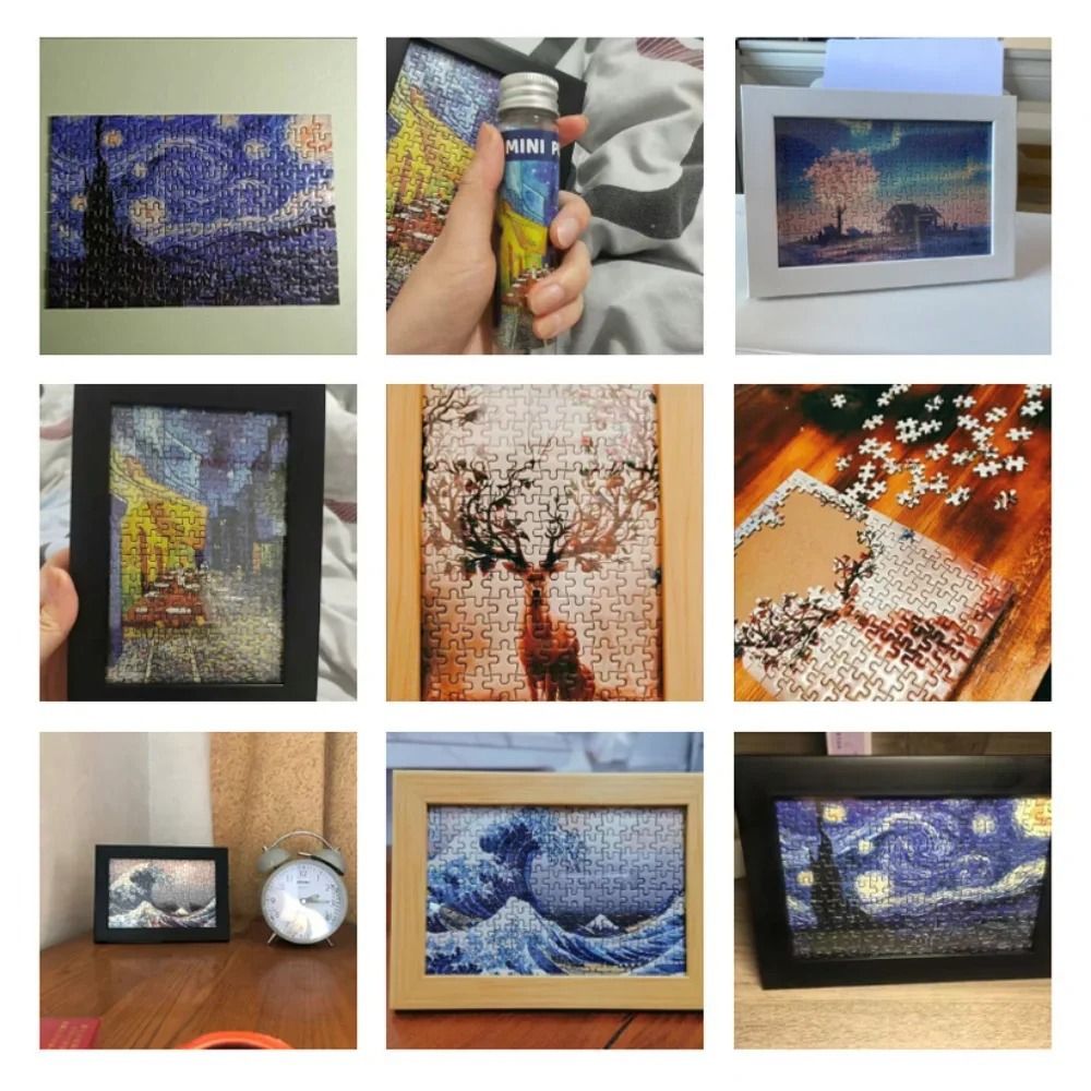 大人と子供のための油絵ジグソーパズル,ミニ試験管,創造的な贈り物,パズルゲーム,1セットあたり150個